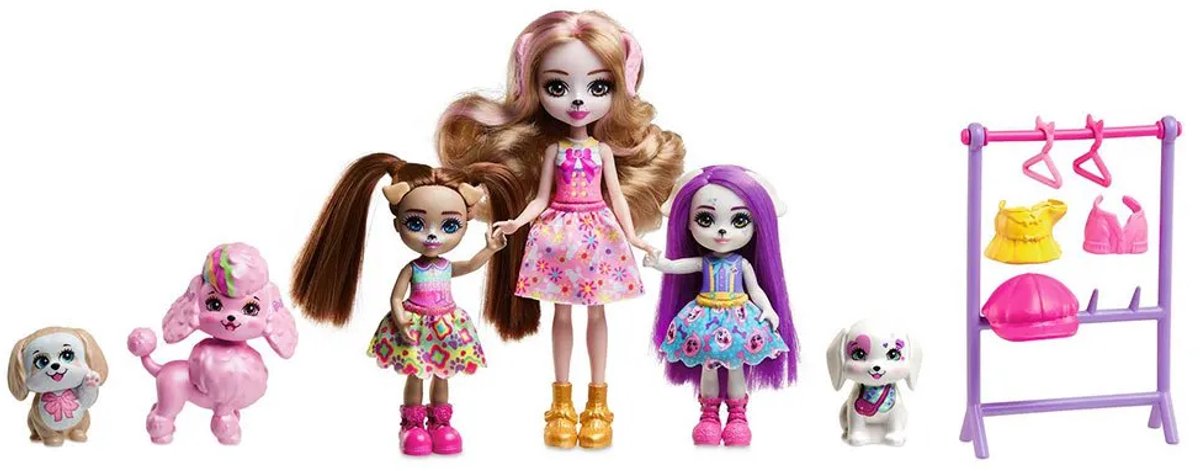Enchantimals - Chic Feestje - Dwyla Dog Familie - Pop