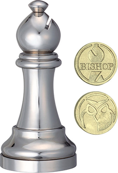 Cast Chess Puzzle - Bishop - Silver