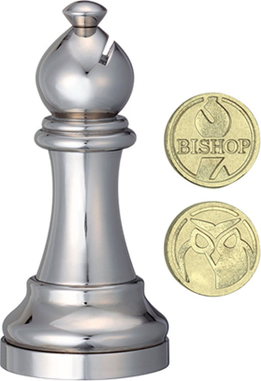 Cast Chess Puzzle - Bishop - Silver