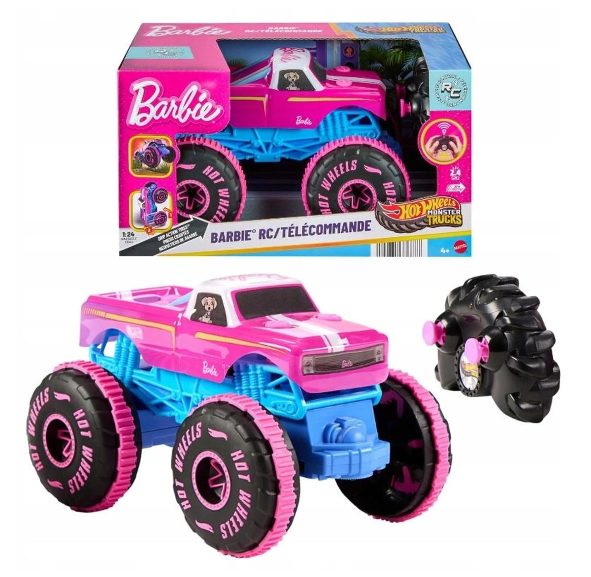 Hot Wheels Monster Trucks 1:24 Scale Barbie RC Voertuig