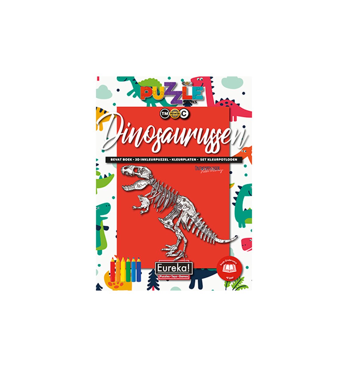 Eureka 3D Puzzle Books Kleur- en Puzzelboek - Dinosaurussen