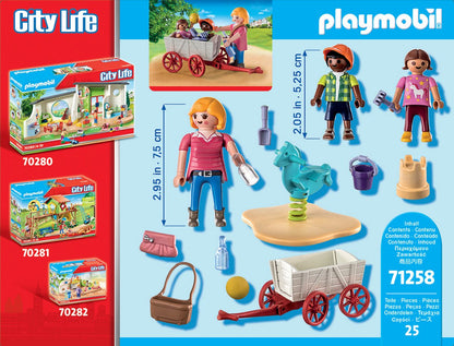 PLAYMOBIL Starterpack Opvoeder met Bolderwagen - 71258
