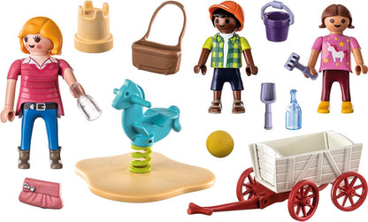 PLAYMOBIL Starterpack Opvoeder met Bolderwagen - 71258