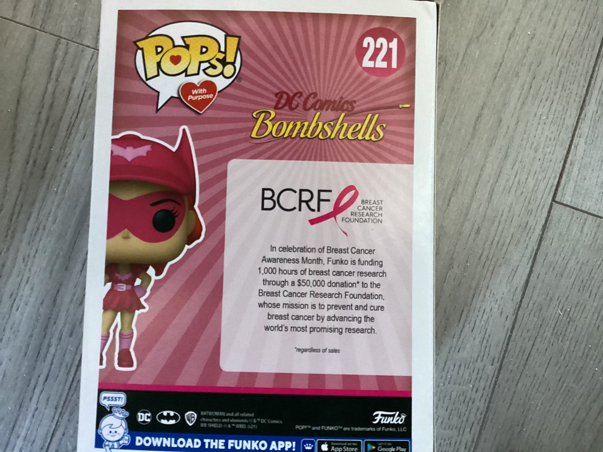 Funko Pop: DC Comics Bombshells - Batwoman 221 - Funko Exclusive - Breast Cancer Research Foundation (pink ribbon)
