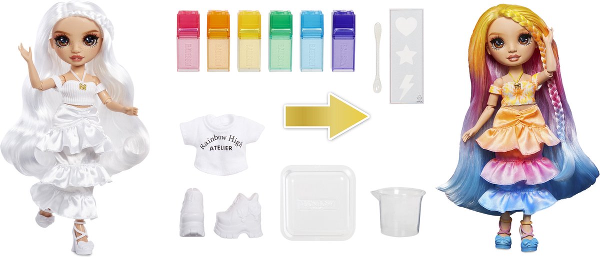 Rainbow High Watercolor & Create Modepop - Groene ogen