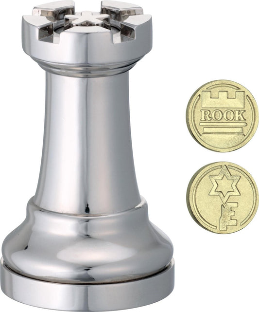 Cast Chess Puzzle - Rook - Silver