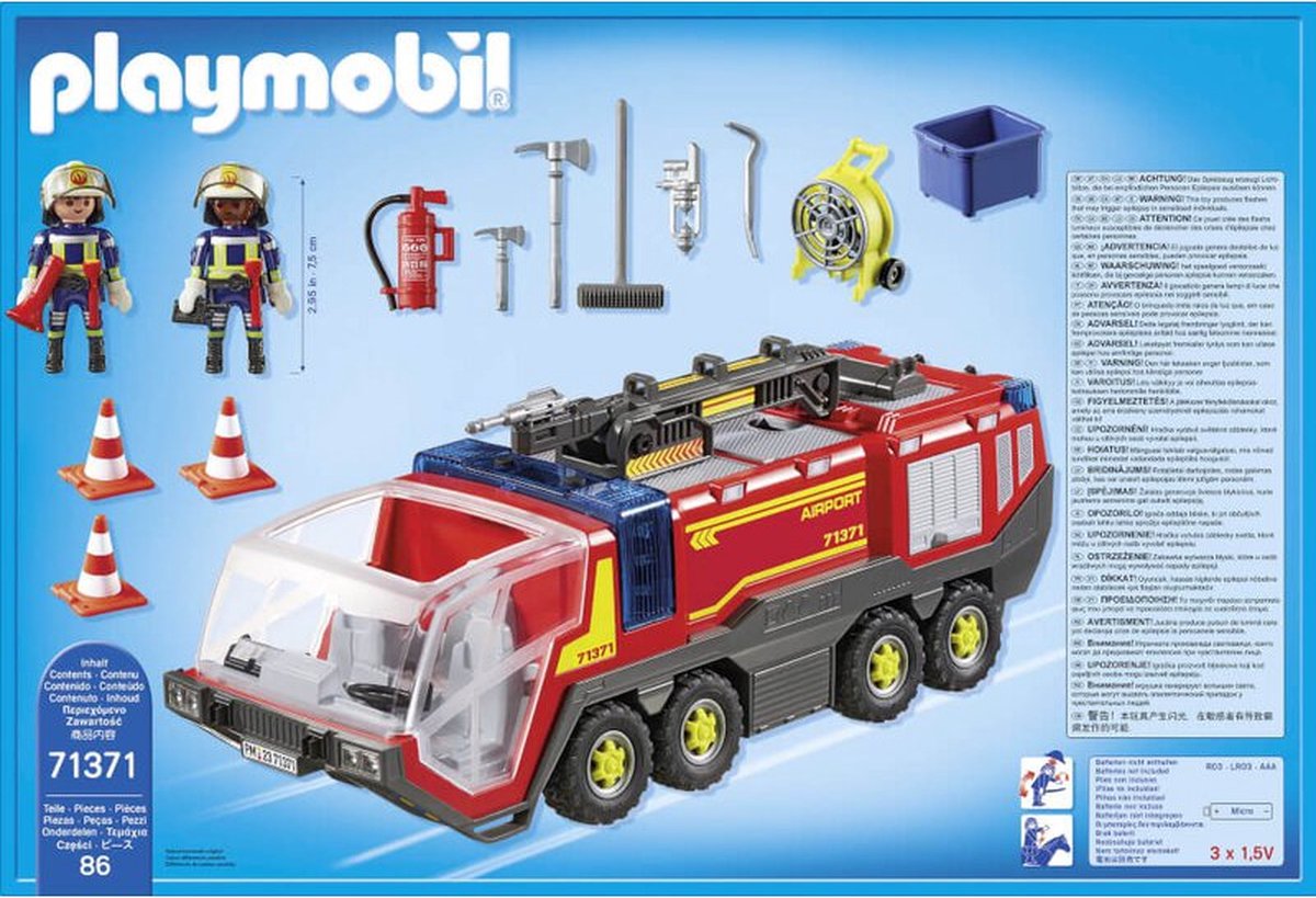 City Action Luchthavenbrandweerwagen met licht en geluid - 71371