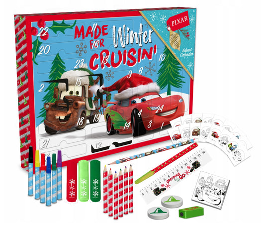 Advent kalender Cars - 39 x 27 cm - Advenstkalender - Adventkalender - Assorti - Aanmaakblokjes