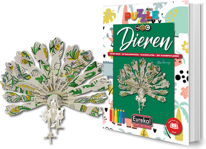 Eureka 3D Puzzle Books Kleur- en Puzzelboek - Dieren.