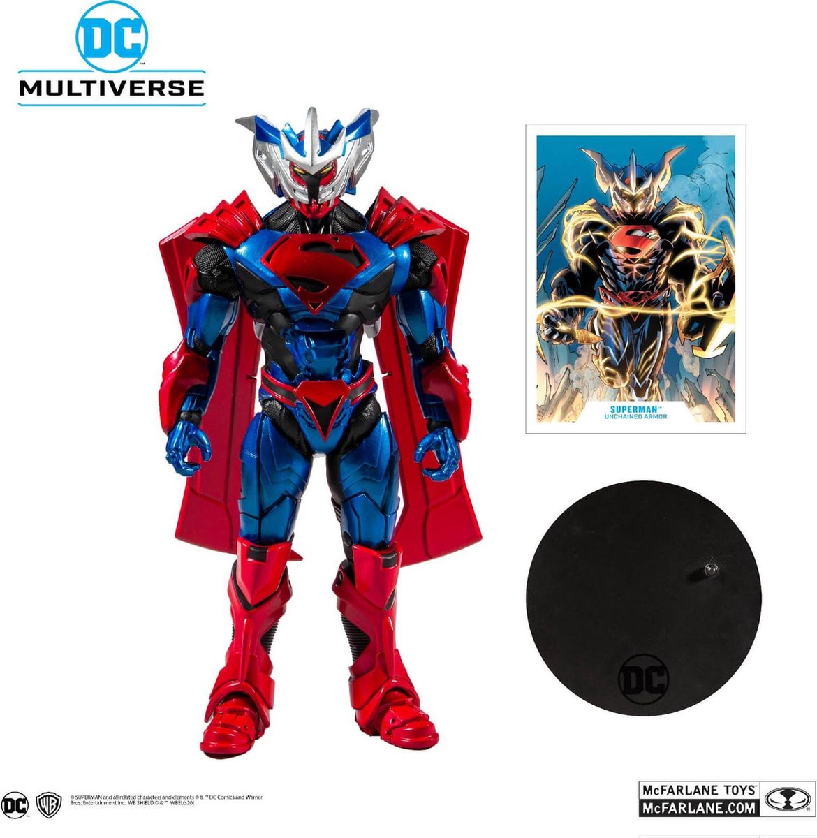 DC Armored Wave 1 - 17,78 cm Actiefiguur - Superman Unchained - Unchained Armor - Superman Batman Speelgoed - DC