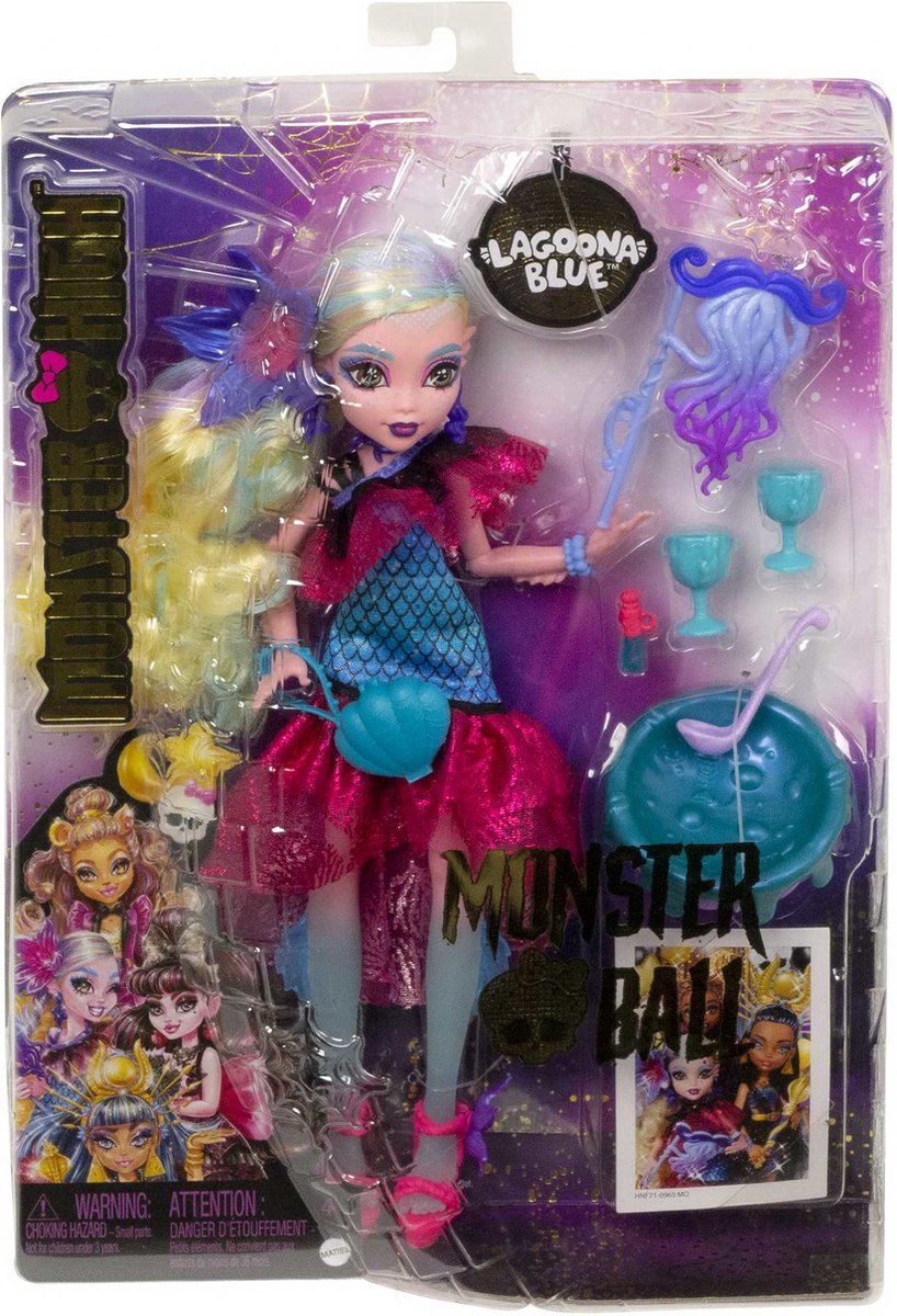 Mattel Monster High Lagoona Blue Monster Ball Feestjurk Pop Roze