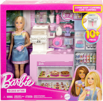 Barbie Koffiebar - mattel barbie coffee shop set - speelpop