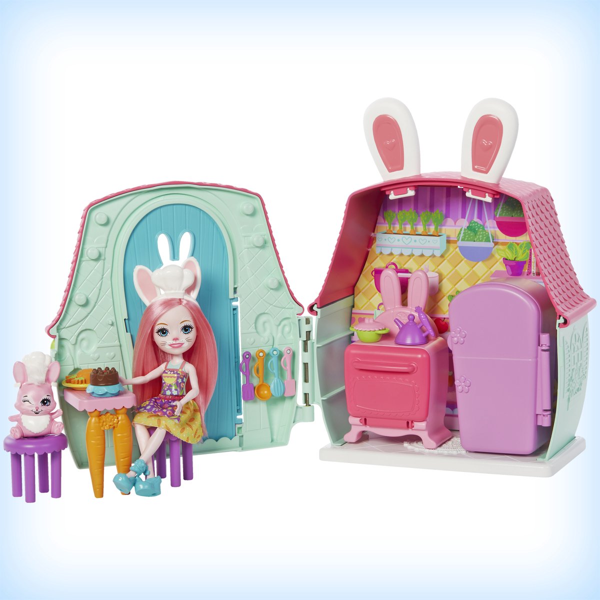 Enchantimals Speelset Bree Bunny Meisjes 15,2 Cm Roze 18-delig