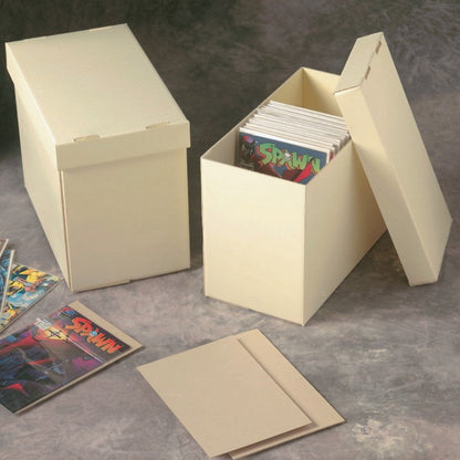 Comic book collectors box - Stripdoos-verhuisdozen-archiefdoos-boekendoos-platendoos-kartonnen doos (wit)