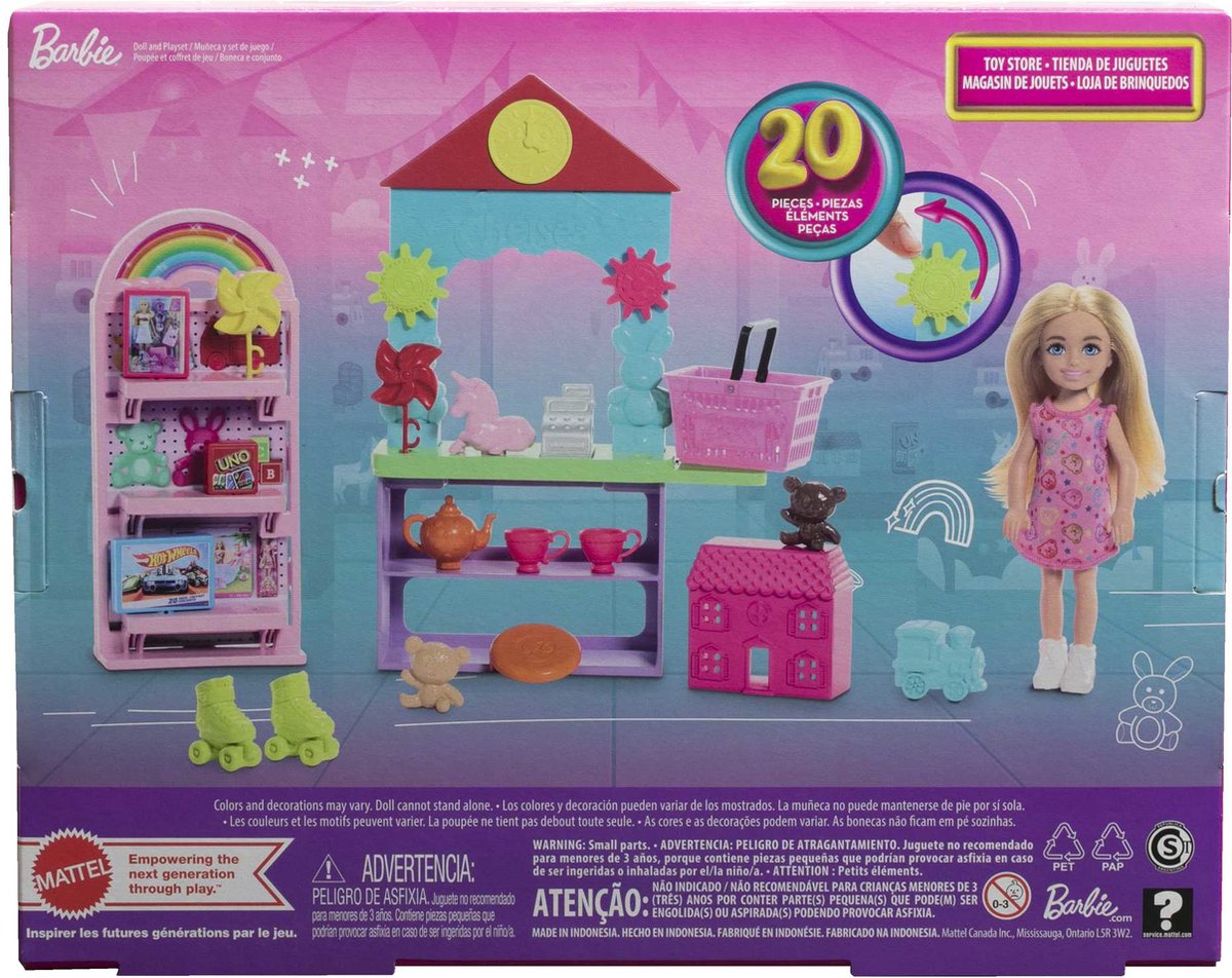 Barbie Chelsea Beroepenpop Speelgoedwinkel Speelset