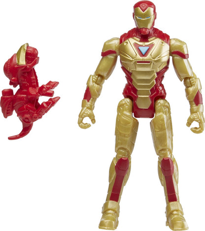 Marvel Mech Strike Mechasaurs Iron Man actiefiguur - 10 cm