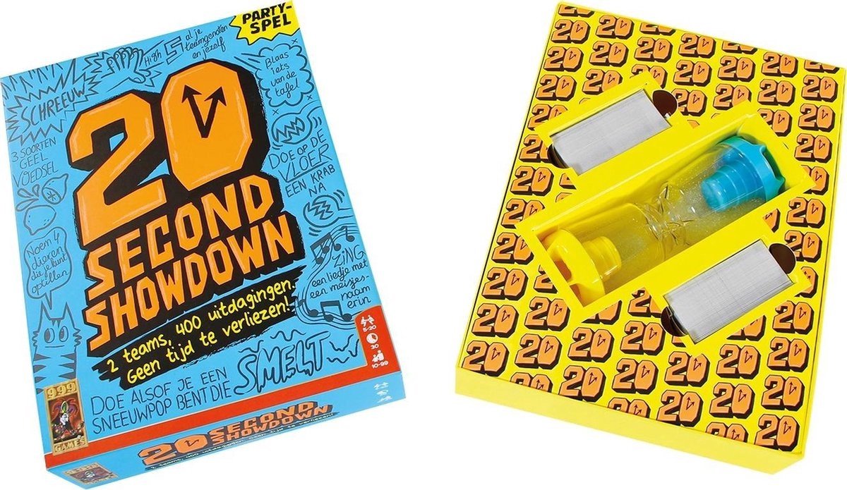 999 Games - 20 Second Showdown - Partyspel - 2 teams, 400 uitdagingen