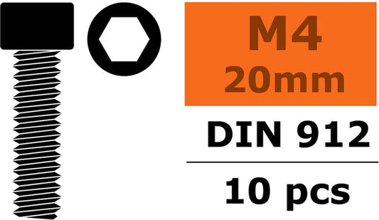 Revtec - Cilinderkopschroef - Binnenzeskant - M4X20 - Staal - 10 st