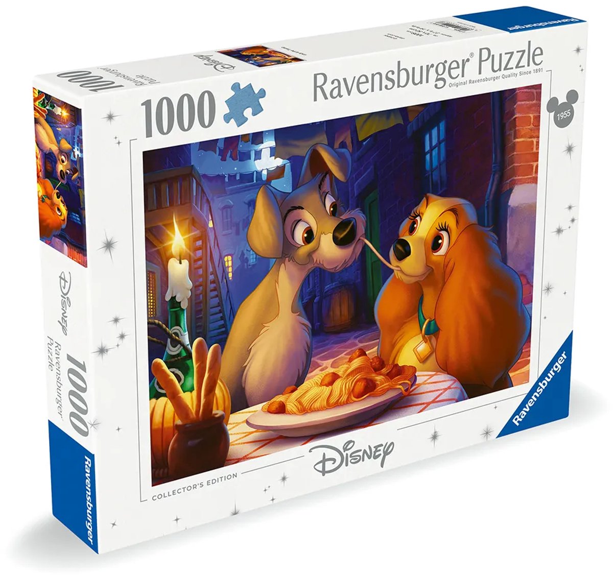Ravensburger puzzel Disney Lady en de Vagebond 1000 stukjes volwassenen.