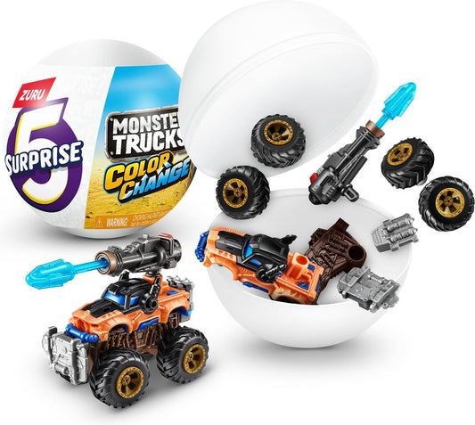5 Surprise Color Change Monster Trucks Serie 3 van ZURU