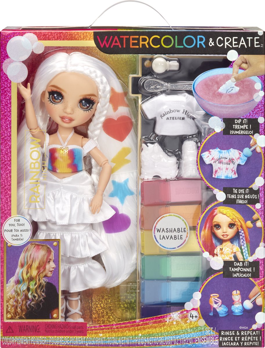 Rainbow High Watercolor & Create Modepop - Groene ogen