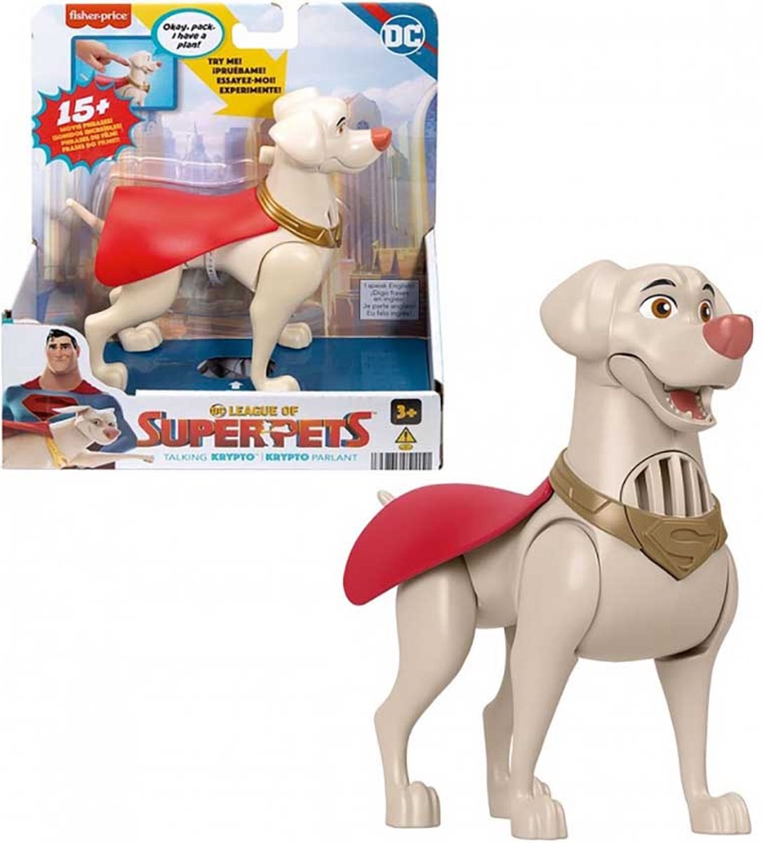 Fisher-Price DC League of Super-Pets HJF30, 3 jaar, Meerkleurig, Kunststof