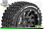 Louise RC - MFT - ST-HUMMER - 1-10 Monster Truck Bandenset - Gemonteerd - Sport - 2.8 Bead-Lock Velgen Zwart - 1/2-Offset - Zeskant 14mm - L-T3314SBM