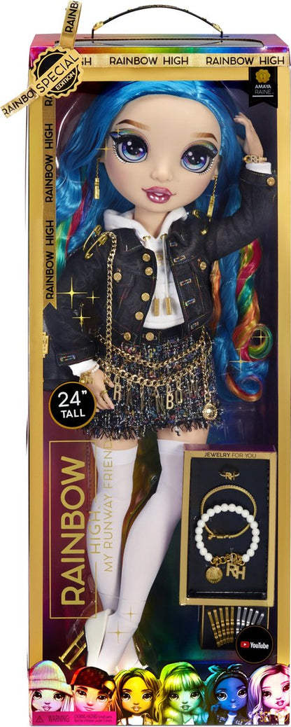Rainbow High - Large Fashion Pop: Amaya Raine - 61 cm - Blauw - Modepop