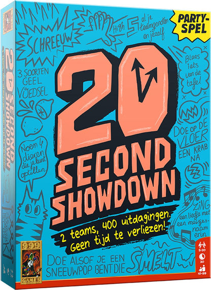 999 Games - 20 Second Showdown - Partyspel - 2 teams, 400 uitdagingen