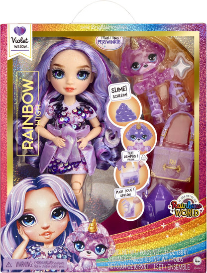 Rainbow High Klassieke Modepop - Verrassingsitem - Met slijmset en diertje