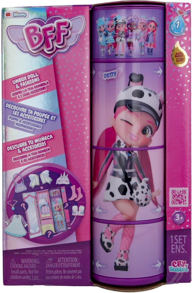 TM TOYS - Pop Dotty Fashion Doll - Cry Babies Best Friends Forever