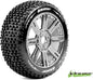 Louise RC - B-PIRATE - 1-8 Buggy Bandenset - Gemonteerd - Soft - Spaakvelgen Zwart-Chrome - Zeskant 17mm - L-T3126SBC