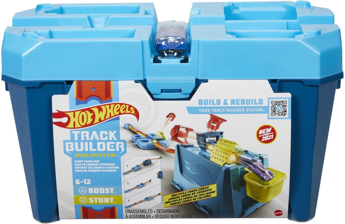 Hot Wheels Track Builder Crash stunt box Speelset
