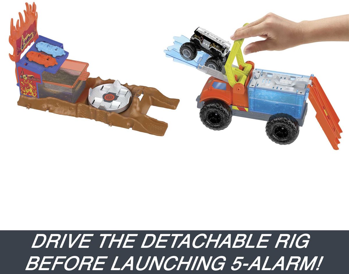 Hot Wheels - Monstertrucks Arenabeukers Color Shifters 5 Alarm Redding - Speelset