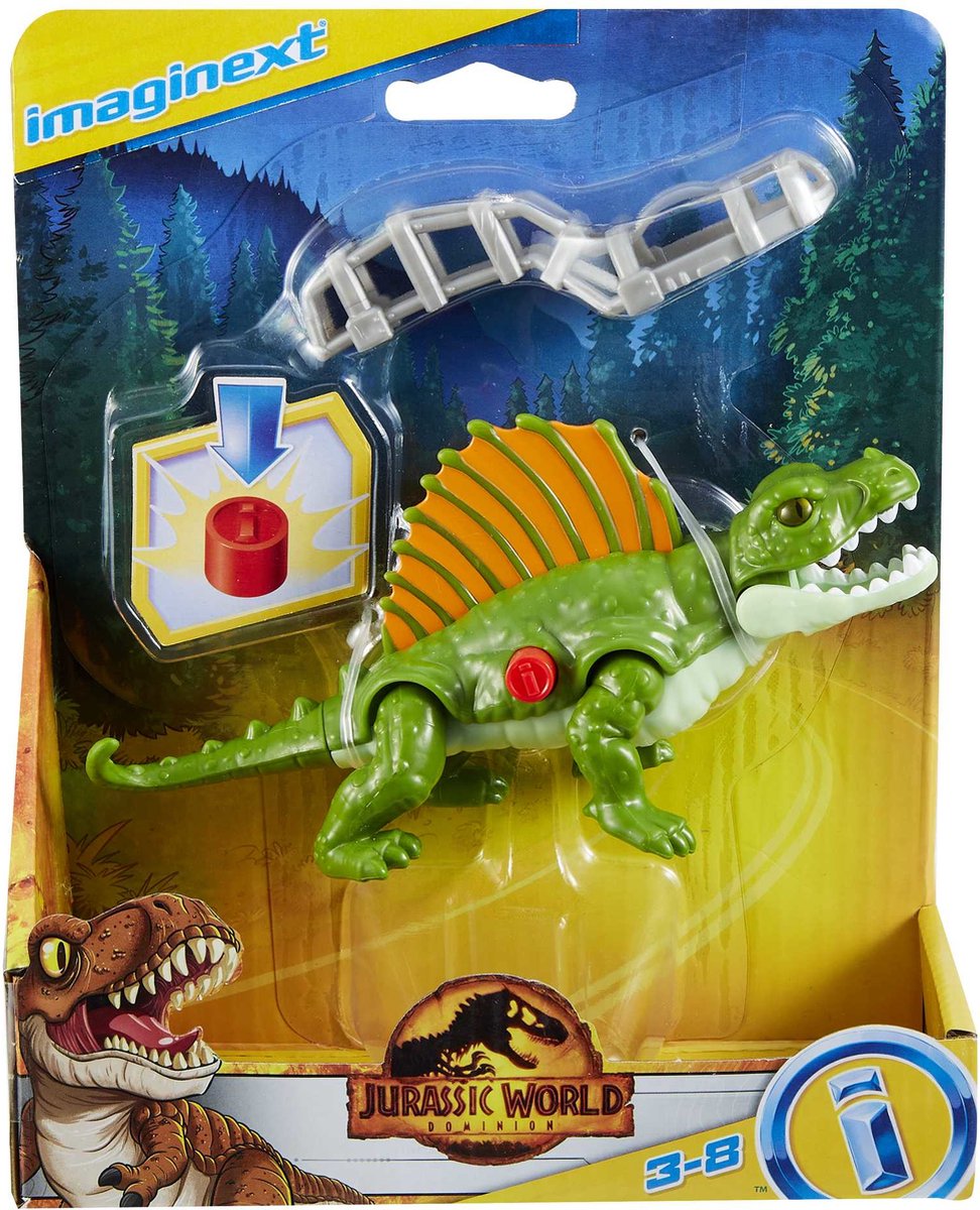 Fisher-Price Imaginext Jurassic World Dimetrodon, 3 jaar, Meerkleurig, Kunststof