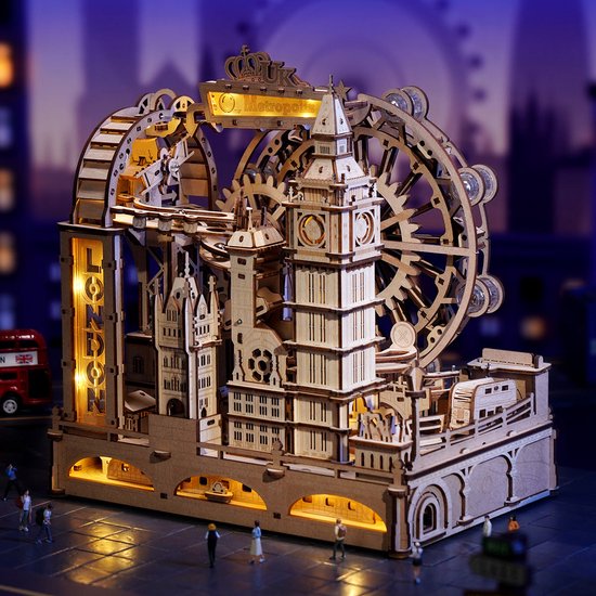 Marble Travel London – Marble Spaceport EGB01 – Houten Knikkerbaan