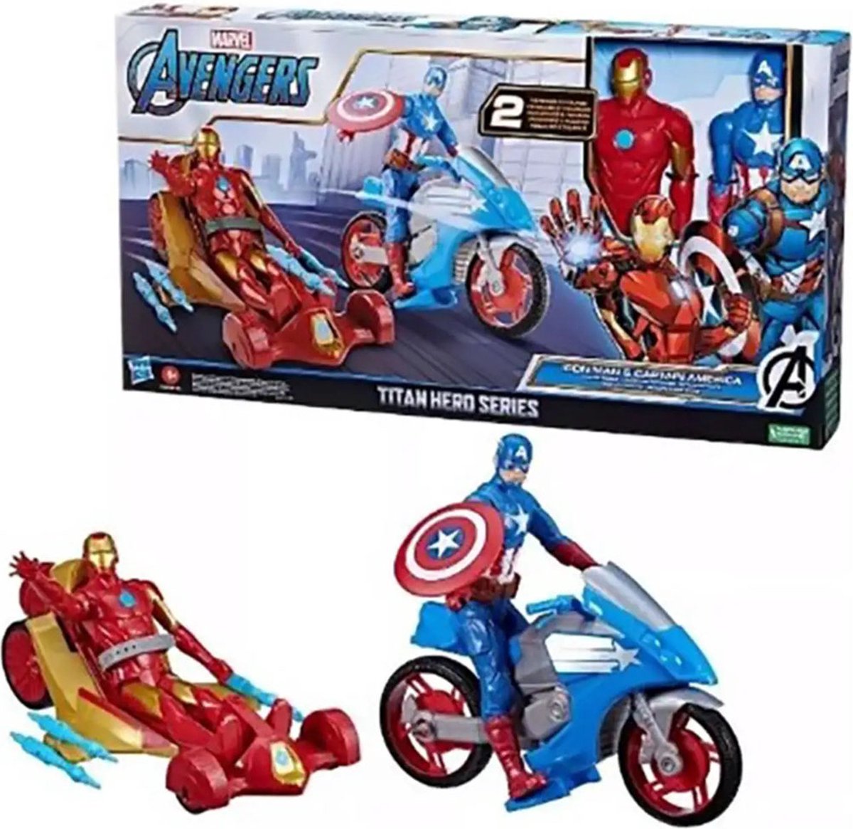 Avengers Titan Hero Series - Iron Man en Captain America