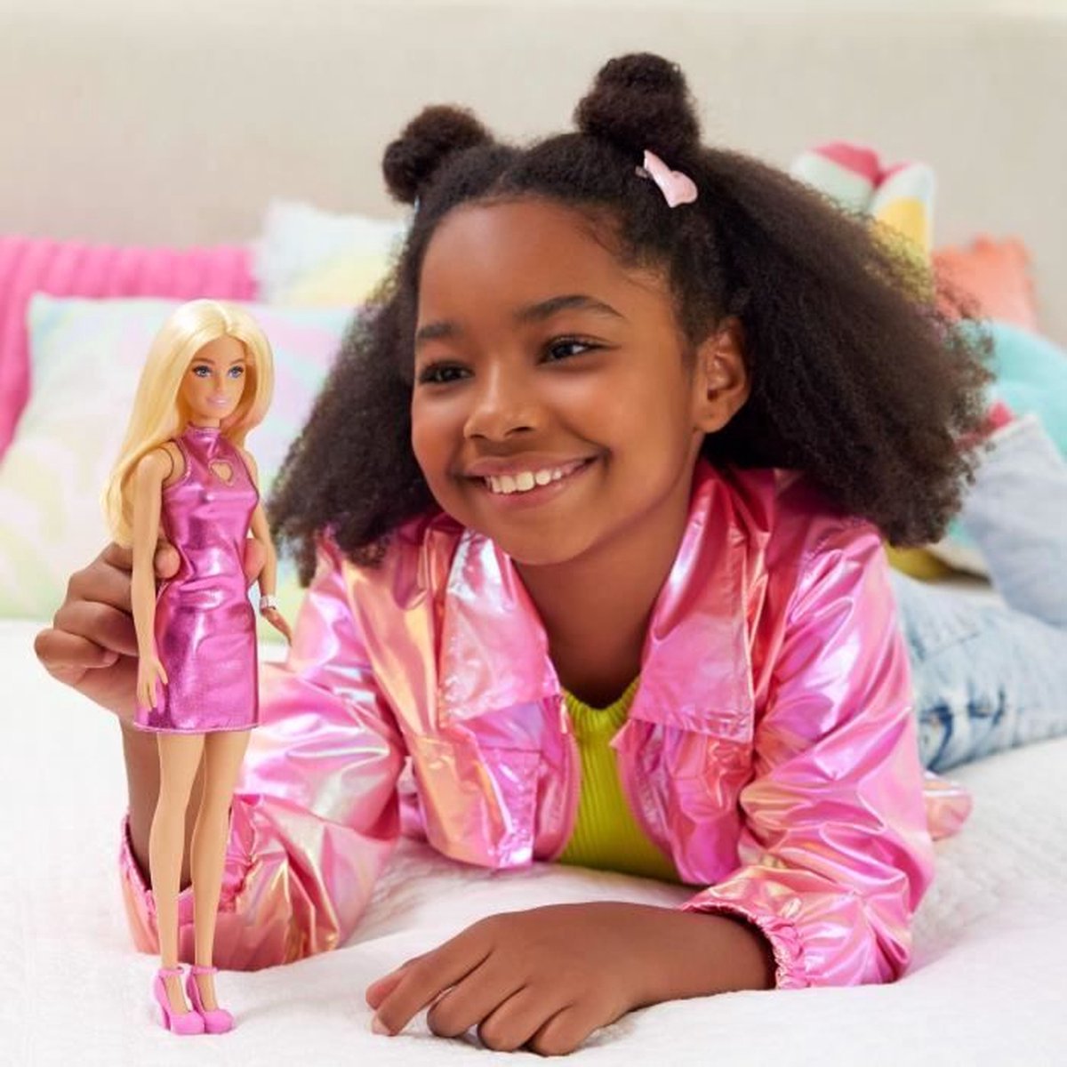 Barbie Fashionista - Fuchsia korte jurk - Modepop