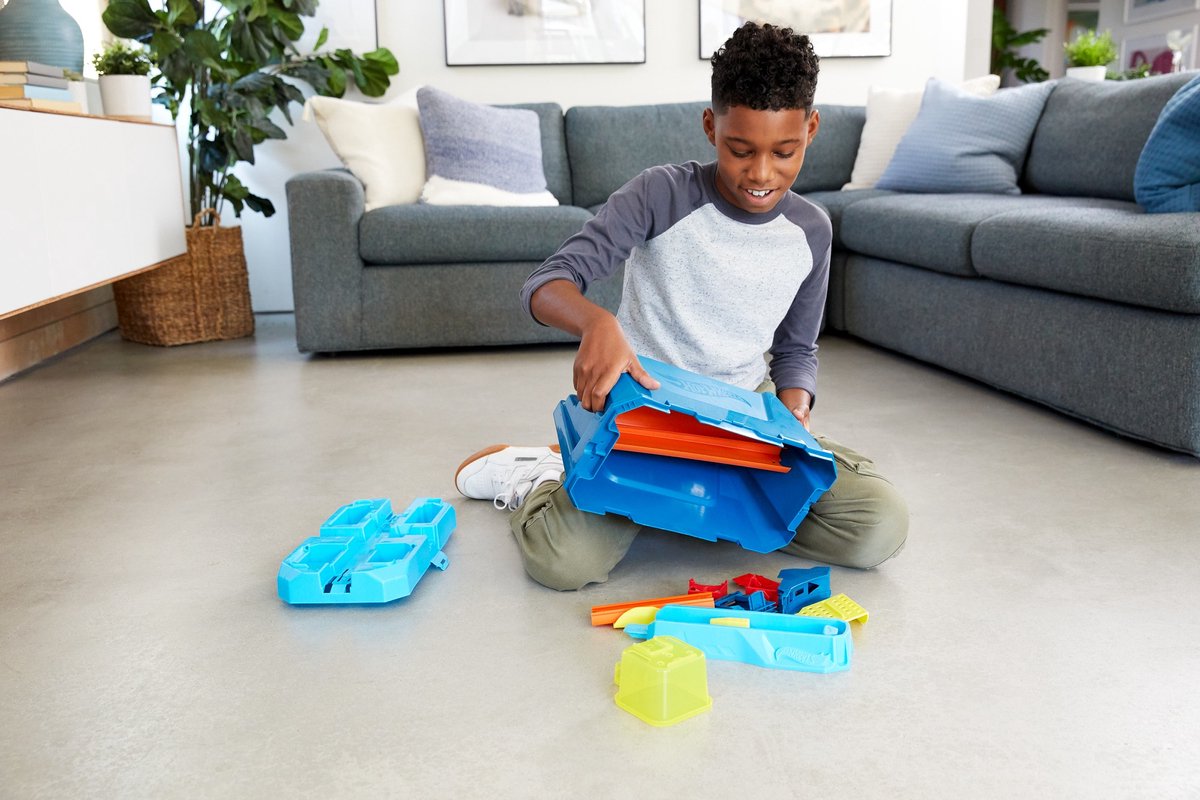 Hot Wheels Track Builder Crash stunt box Speelset