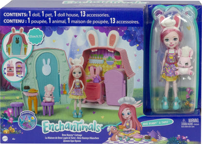 Enchantimals Speelset Bree Bunny Meisjes 15,2 Cm Roze 18-delig