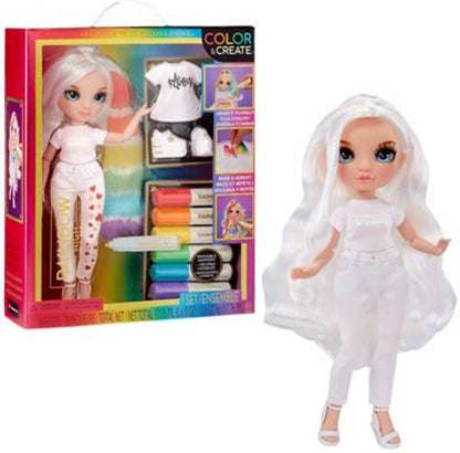 Rainbow High Color & Create - Blauwe ogen - 27 cm - Modepop
