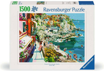 Ravensburger puzzel Romance in Cinque Terre - 1500 stukjes.