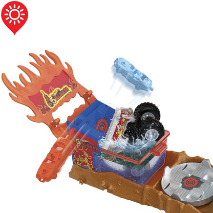 Hot Wheels - Monstertrucks Arenabeukers Color Shifters 5 Alarm Redding - Speelset