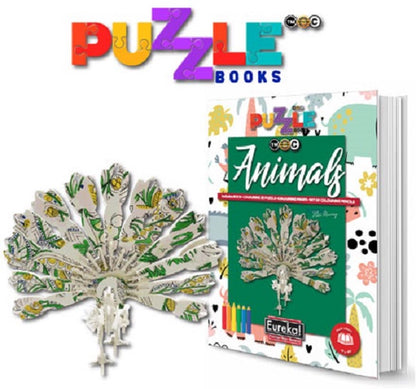 Eureka 3D Puzzle Books Kleur- en Puzzelboek - Dieren.