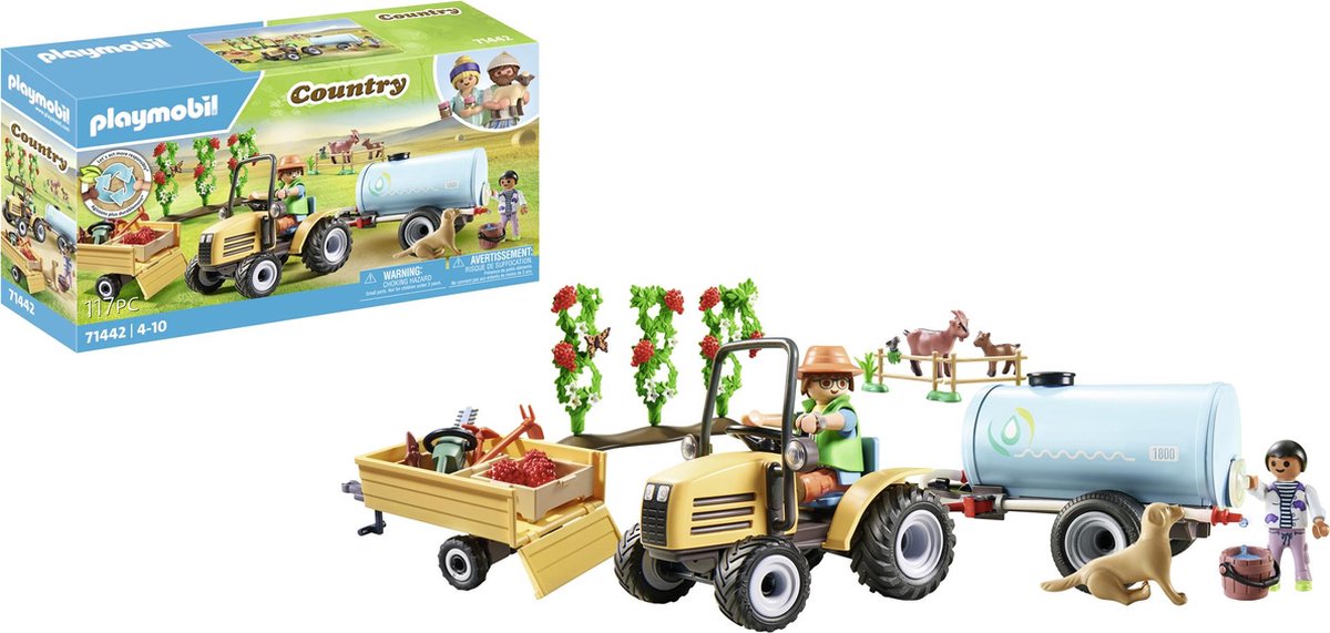 Country Tractor met aanhanger en watertank - 71442