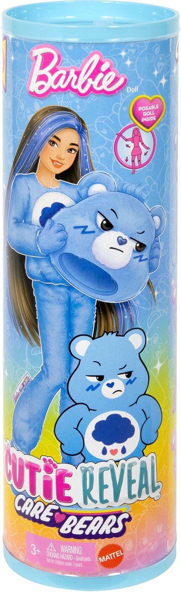Barbie Troetelbeertjes Cutie Reveal Pop Assortiment, Modepop, Vrouw, 3 jaar, Jongen/meisje, 303 mm, 280 g