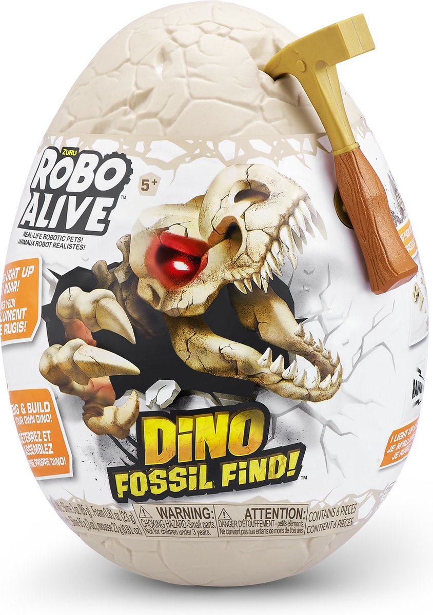 Zuru Robo Alive Fossil Find Dino Ei - Licht en Geluid