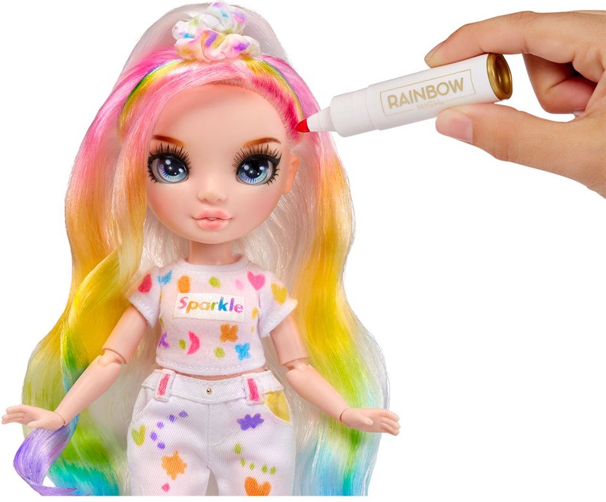 Rainbow High Color & Create - Blauwe ogen - 27 cm - Modepop