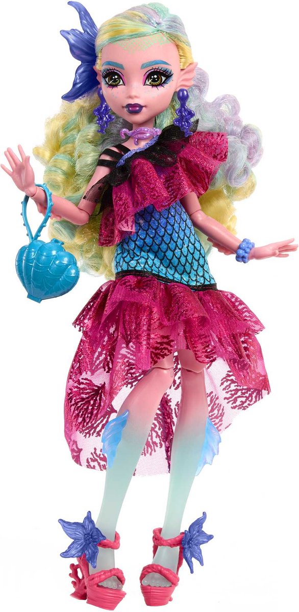 Mattel Monster High Lagoona Blue Monster Ball Feestjurk Pop Roze