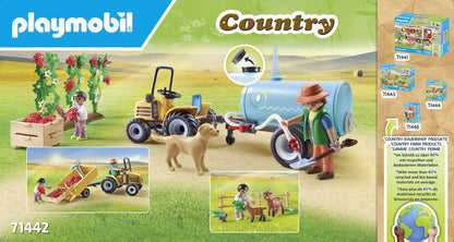 Country Tractor met aanhanger en watertank - 71442